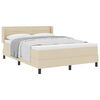 vidaXL Boxspringbett mit Matratze Creme 200 x 140 cm Polyester