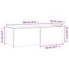 vidaXL TV-Wandschrank mit LED-Leuchten Braun Eichen-Optik 100x35x31 cm
