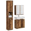 vidaXL Badezimmerschrank-Set mit Regal 3 pcs Altholz Holzwerkstoff