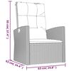 vidaXL 4-tlg. Garten-Lounge-Set mit Kissen Schwarz Poly Rattan