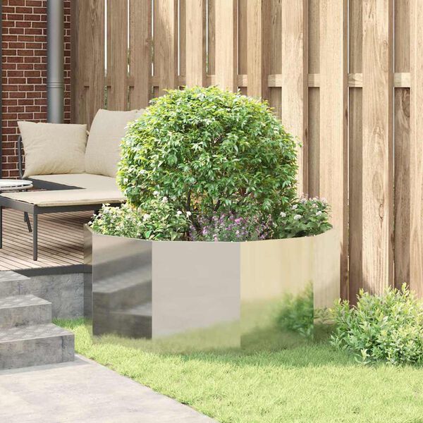 vidaXL Pflanzk&uuml;bel Silber 120 x 120 x 50 cm Verzinkter Stahl