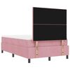 vidaXL Boxspringbett mit Matratze mit Kopfteil Rosa 120 x 190 cm Samt