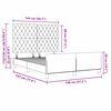 vidaXL Boxspringbett mit Kopfteil Dunkelgrau 140 x 190 cm Samt