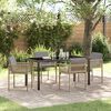 vidaXL Garten Essgruppe 5 pcs Beige Poly-Rattan
