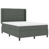 vidaXL Boxspringbett mit Matratze Dunkelgrau 200 x 140 cm Stoff