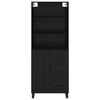 vidaXL Highboard Schwarz Eichen-Optik 69,5 x 34 x 180 cm Holzwerkstoff