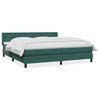 vidaXL Boxspringbett mit Matratze Dunkelgr&uuml;n 200x210 cm Samt