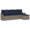 vidaXL Gartensofa-set 5 stk. 4-Sitzanzahl Grau und Marineblau