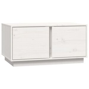 vidaXL Couchtisch Wei&szlig; 80x50x40 cm Massivholz Kiefer