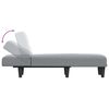 vidaXL Chaiselongue Hellgrau Stoff