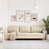vidaXL 3-Sitzer-Sofa Creme 210 cm Stoff