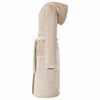 vidaXL Bademantel Hoodie Beige XXL Flanell