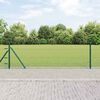 vidaXL Zaunpfosten Gr&uuml;n 25 x 0,5 m (13 mm Maschen) Stahl