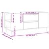 vidaXL Couchtisch Betongrau 102x44,5x50 cm Holzwerkstoff