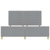 vidaXL Bettgestell mit Kopfteil Hellgrau 180 x 200 cm Stoff