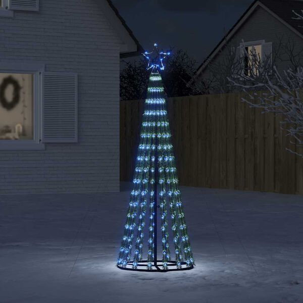 vidaXL LED Weihnachtsbaum 275 LEDs Blau 180 cm