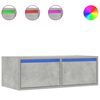 vidaXL TV-Schrank mit LED-Leuchten Betongrau 75x35,5x25 cm