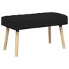 vidaXL Kanalgepolsterte Bank Schwarz 80 x 40 x 46 cm Stoff