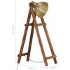 vidaXL Stehlampe Messing E27 Mango Massivholz