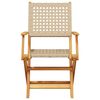 vidaXL 7-tlg. Garten-Essgruppe Poly Rattan und Massivholz Beige