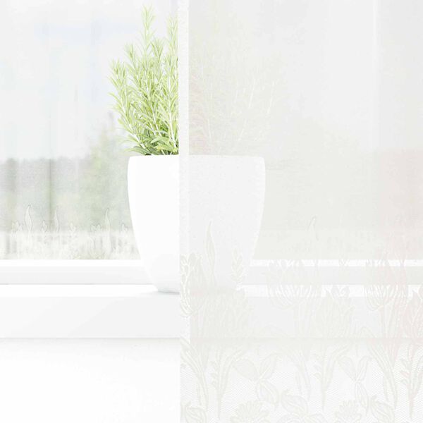 vidaXL Spitzenvorhang mit Vorh&auml;ngen Floral Wei&szlig; 240 x 200 cm Polyester