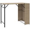 vidaXL 5-tlg. Garten-Essgruppe Klappbar Beige Poly Rattan