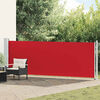 vidaXL Seitenmarkise Ausziehbar 140x600 cm Rot