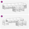 vidaXL Outdoor-Sofagarnitur mit Kissen 8 pcs Natur und Beige