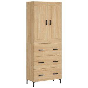 vidaXL Highboard Sonoma-Eiche 69,5x34x180 cm Holzwerkstoff