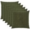 vidaXL Kissenbezug 6 stk. HEERLEN Gr&uuml;n 80 x 80 cm Mikrofaser Fleece