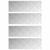 vidaXL Treppe Tritt 4 stk. 75 x 25 cm Silber Aluminium Rechtwinklig