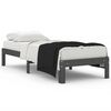 vidaXL Massivholzbett Grau 75x190 cm