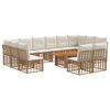 vidaXL Gartensofa-set 13 stk. Nat&uuml;rlich und Cremwei&szlig; Poly-Rattan