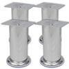 vidaXL 4 x M&ouml;belfu&szlig; Sofafu&szlig; Sockelfu&szlig; Chrom rund 120 mm