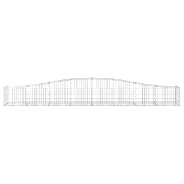 vidaXL Gabionen mit Hochbogen 5 Stk. 400x50x40/60cm Verzinktes Eisen