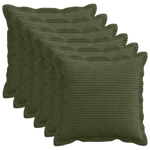 vidaXL Kissenbezug 6 stk. HOUTEN Gr&uuml;n 30 x 30 cm Cord