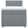 vidaXL Boxspringbett mit Matratze Hellgrau 100x200 cm Stoff