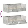 vidaXL Tagesbett mit Schubladen Grau 90 x 200 cm Holzwerkstoff