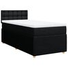vidaXL Boxspringbett mit Matratze Schwarz 90x200 cm Stoff