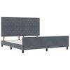 vidaXL Boxspringbett mit Kopfteil Dunkelgrau 180 x 200 cm Samt