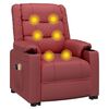 vidaXL Massagesessel mit Aufstehhilfe Weinrot Kunstleder