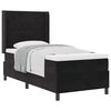 vidaXL Boxspringbett mit Matratze Schwarz 90 x 190 cm Samt