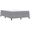 vidaXL Boxspringbett mit Matratze Hellgrau 140 x 190 cm Stoff