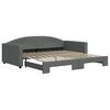 vidaXL Tagesbett Ausziehbar Dunkelgrau 100x200 cm Stoff
