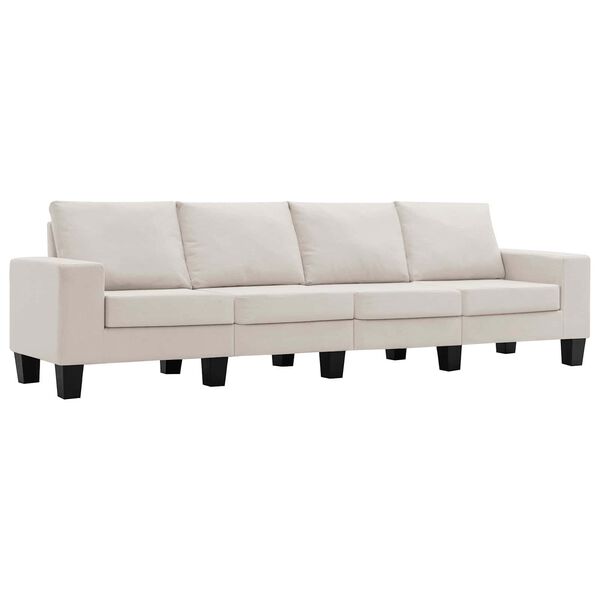 vidaXL Sofa Creme 4-Sitzer Stoff