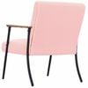 vidaXL Sessel Rosa 59 x 75 x 78 cm Lockiger woll&auml;hnlicher Stoff