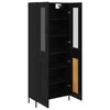 vidaXL Highboard Schwarz Eichen-Optik 69,5 x 34 x 180 cm Holzwerkstoff