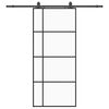vidaXL Schiebet&uuml;r mit Beschlag Schwarz 90x205 cm ESG-Glas