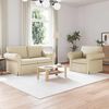 vidaXL Sofa 120cm 2 pcs Creme Metall