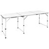 vidaXL Campingtisch zusammenklappbar h&ouml;henverstellbar Aluminium 180 x 60 cm